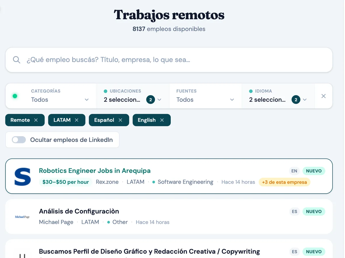 Trabajo Remoto en LATAM: 7.774 Vacantes en Julio 2026